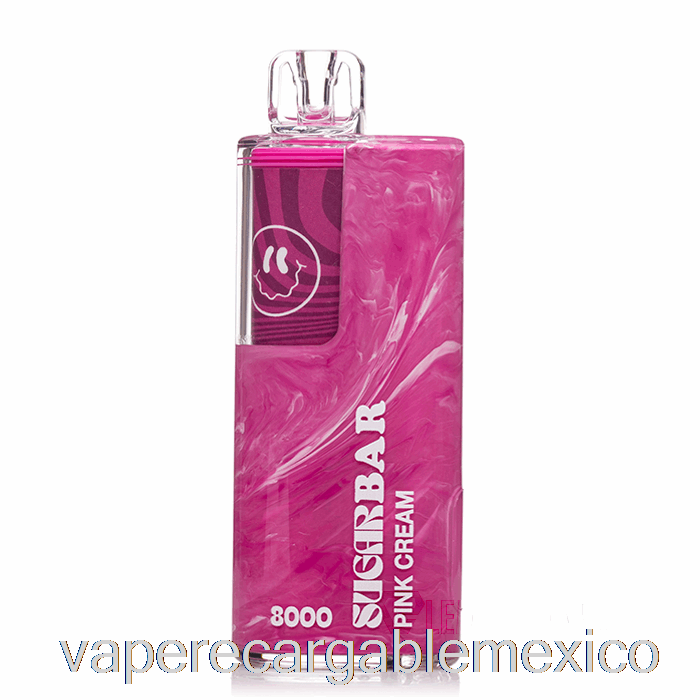 Vape Barra De Azúcar Recargable Sb8000 0% Cero Nicotina Crema Rosa Desechable